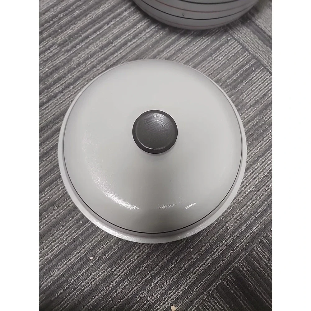 Vintage Regal Ware Cast Aluminum Pot Retro Grey Striped Pot: 4